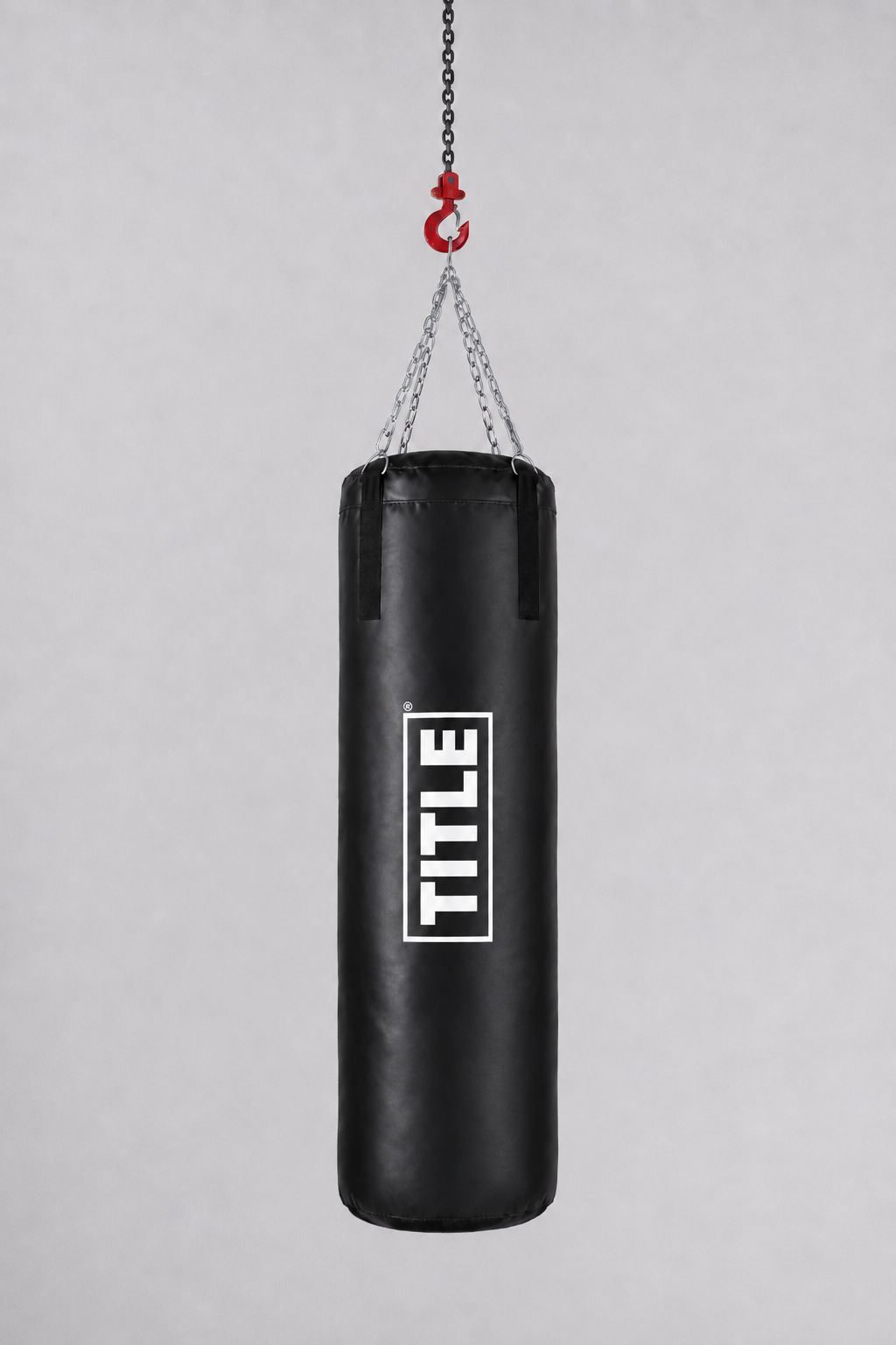 TITLE Punching Bag: Black with Large Logo
