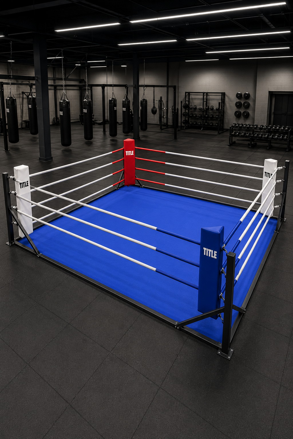 TITLE Fixed Floor Level Training Boxing Ring: 5m