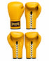 Title Continental Leather Sparring Gloves: MFG Tech - Yellow