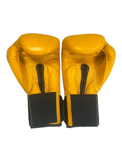 Title Continental Leather Sparring Gloves: MFG Tech - Yellow