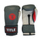 Title Leather Sparring Gloves: Dark Grey, Light Grey and Red