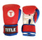 Title Junior Gloves: Powerhide - Red, Royal Blue and White - 6oz