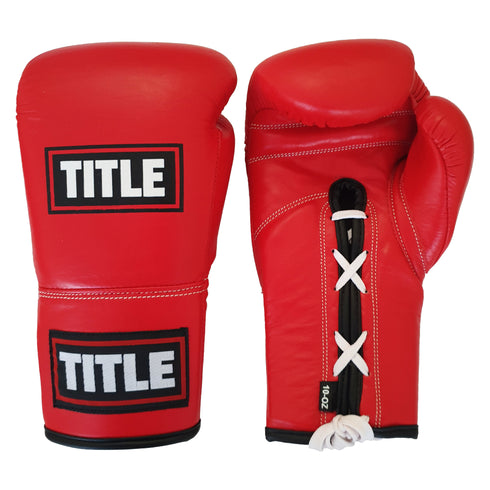 Title Pro Fight Gloves: Red