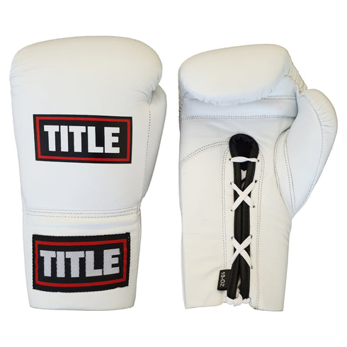 Title Pro Fight Gloves: White