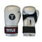 Title Leather Sparring Gloves: Matt Silver and Black