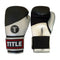 Title Impact Training Gloves: Powerhide - Matt Silver, Black and White