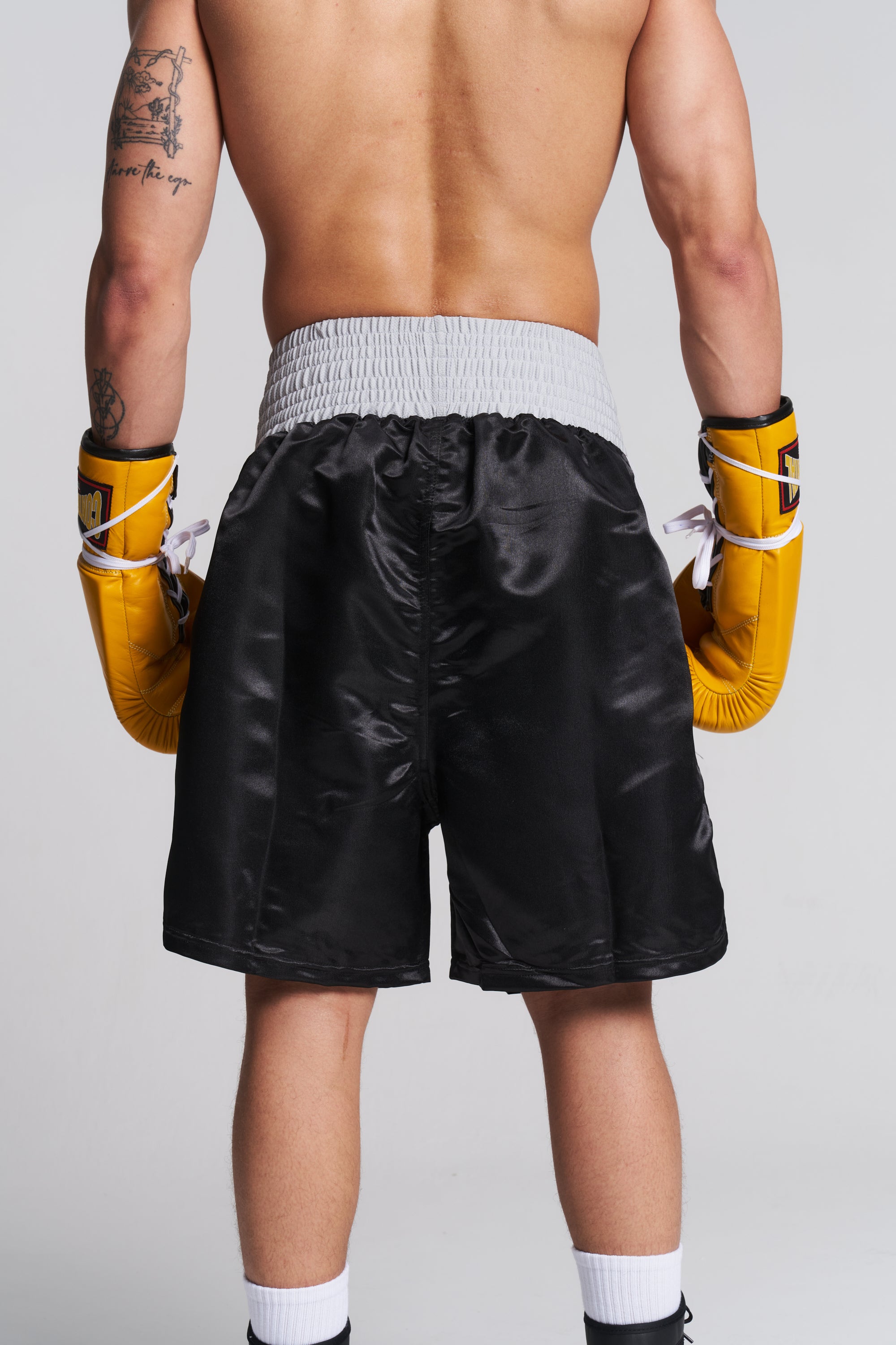TITLE Competition Boxing Trunks: Satin, Three Colours