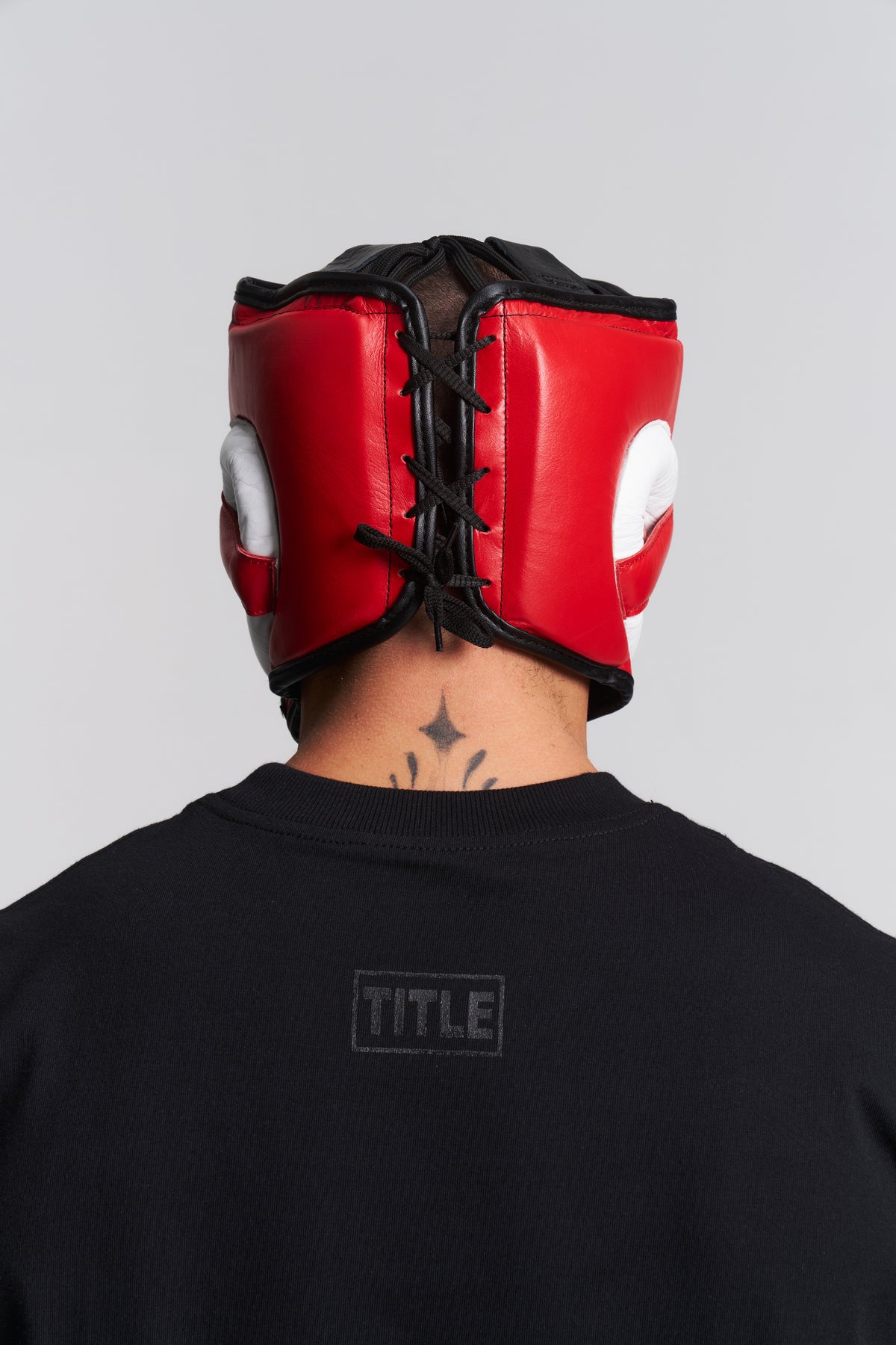 TITLE Leather Training Headgear: Cheek Protectors, Open Chin