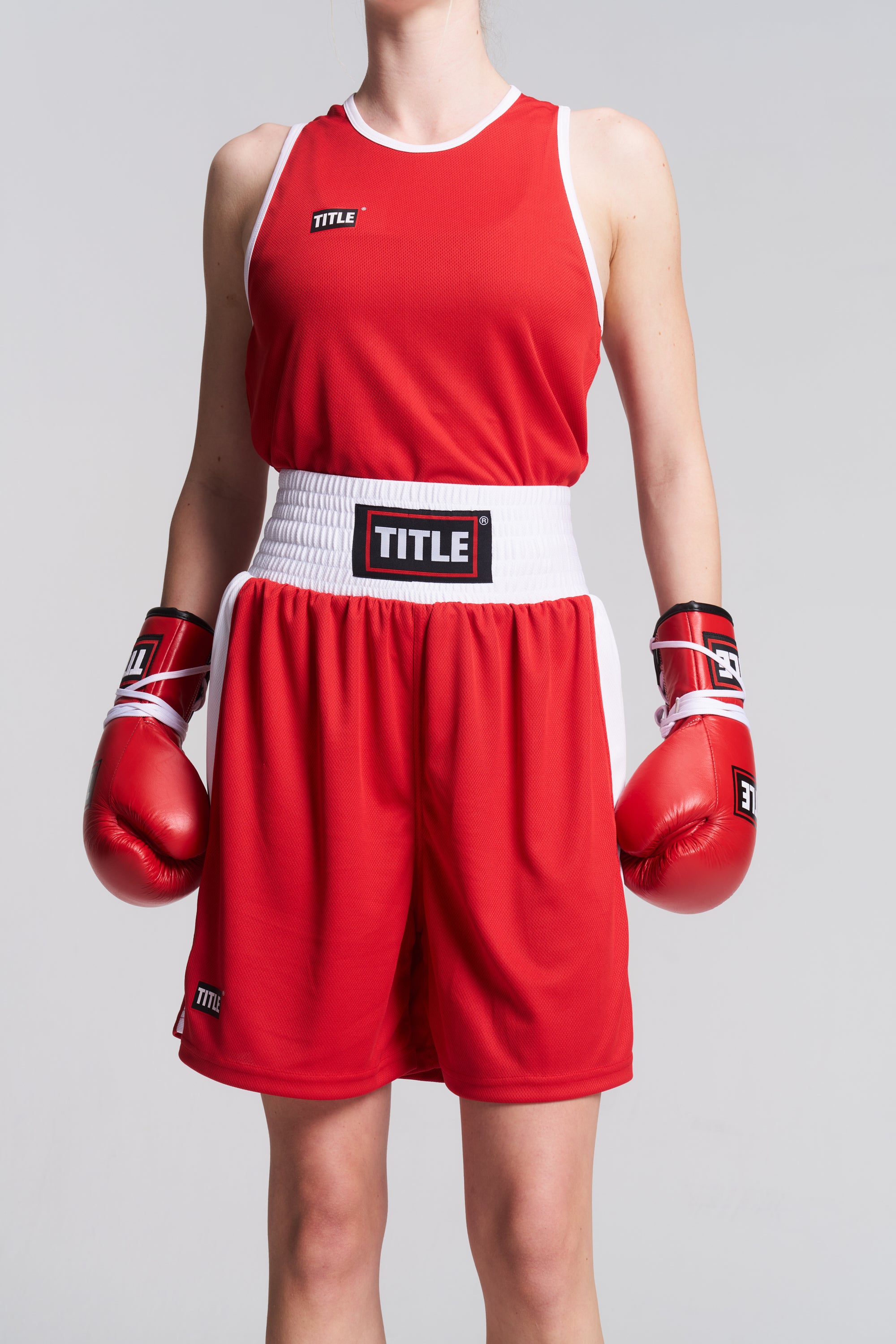 TITLE Boxing Trunks: Air Mesh, Red, Black or Blue