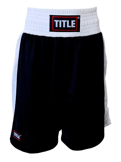 Title Boxing Trunks: Air Mesh - Black