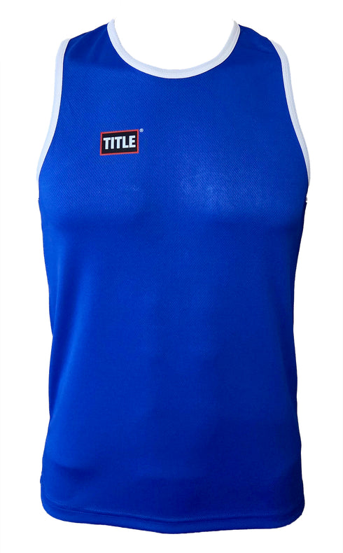 Title Competition Boxing Vest: Air Mesh - Blue