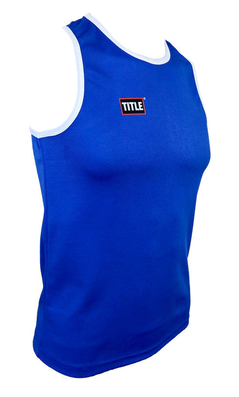 Title Competition Boxing Vest: Air Mesh - Blue