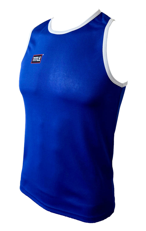 Title Competition Boxing Vest: Air Mesh - Blue
