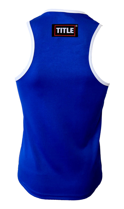 Title Competition Boxing Vest: Air Mesh - Blue