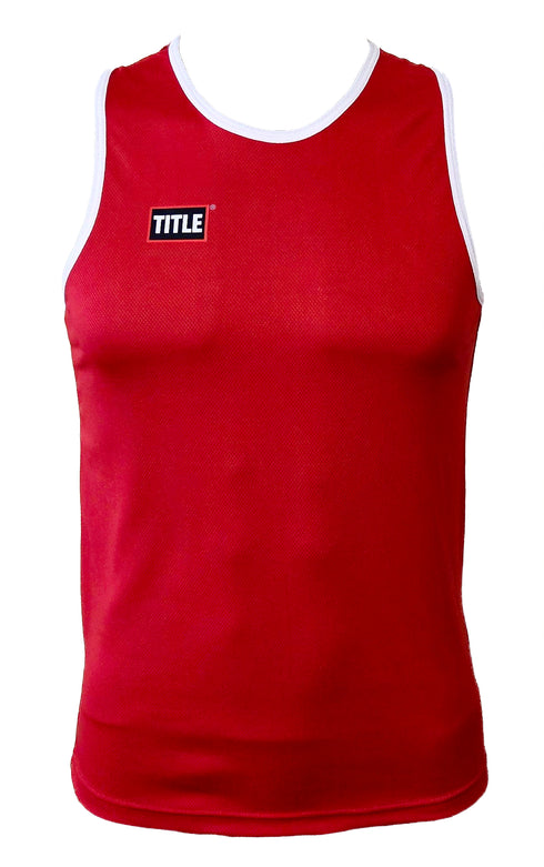 Title Competition Boxing Vest: Air Mesh - Red