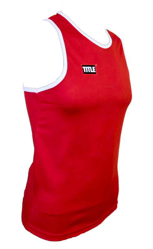 Title Competition Boxing Vest: Air Mesh - Red