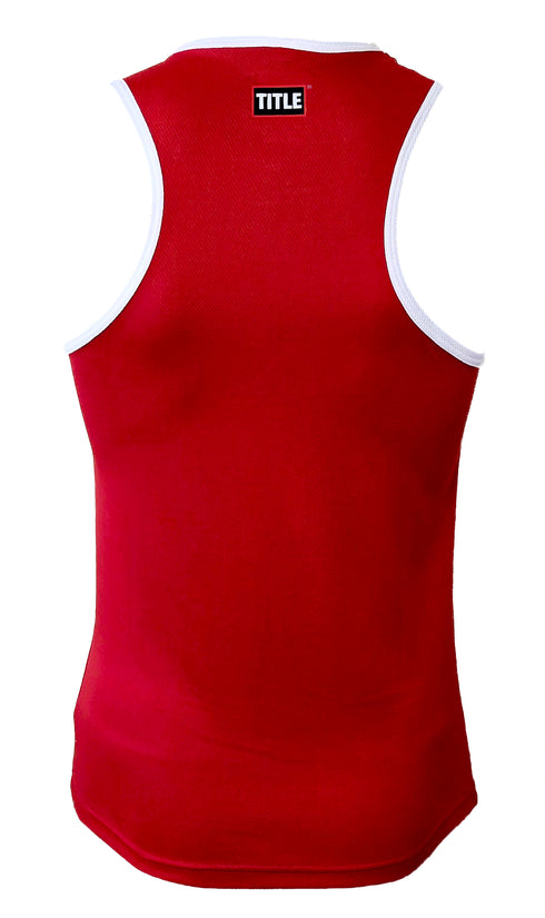Title Competition Boxing Vest: Air Mesh - Red