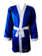 Title Fingertip Robe: Blue with White Trim