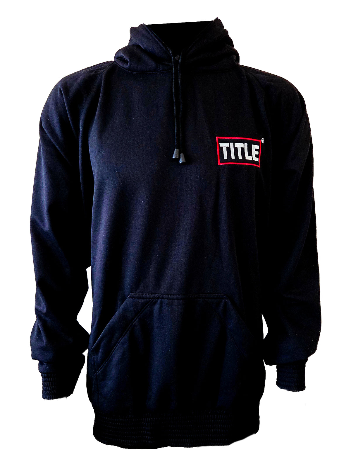 TITLE Boxing Hoodie: Black or Grey with Red Trim
