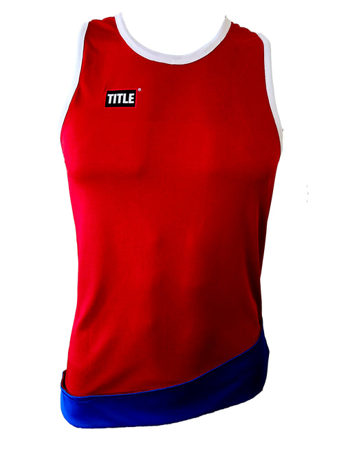 Title Competition Boxing Vest: Reversible - Red One Side and Blue One Side