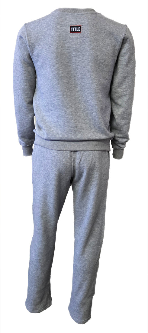 Title Tracksuit Fleece: Grey - Top and Pants Set