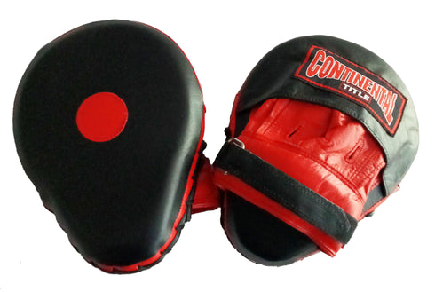 Title Curved Hook and Jab Pads: Leather - Small Target