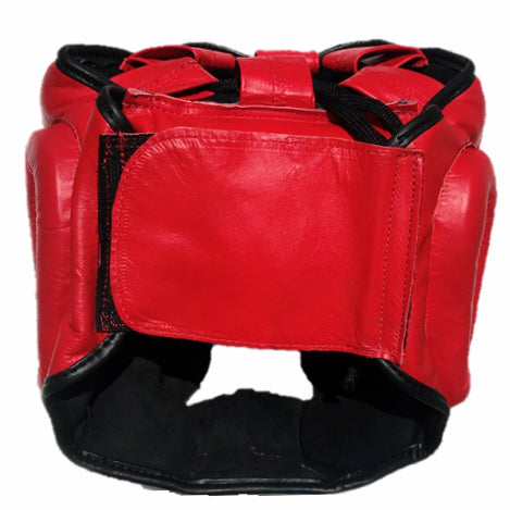 Title Full Face Training Headgear: Leather with Cheek and Chin Protectors