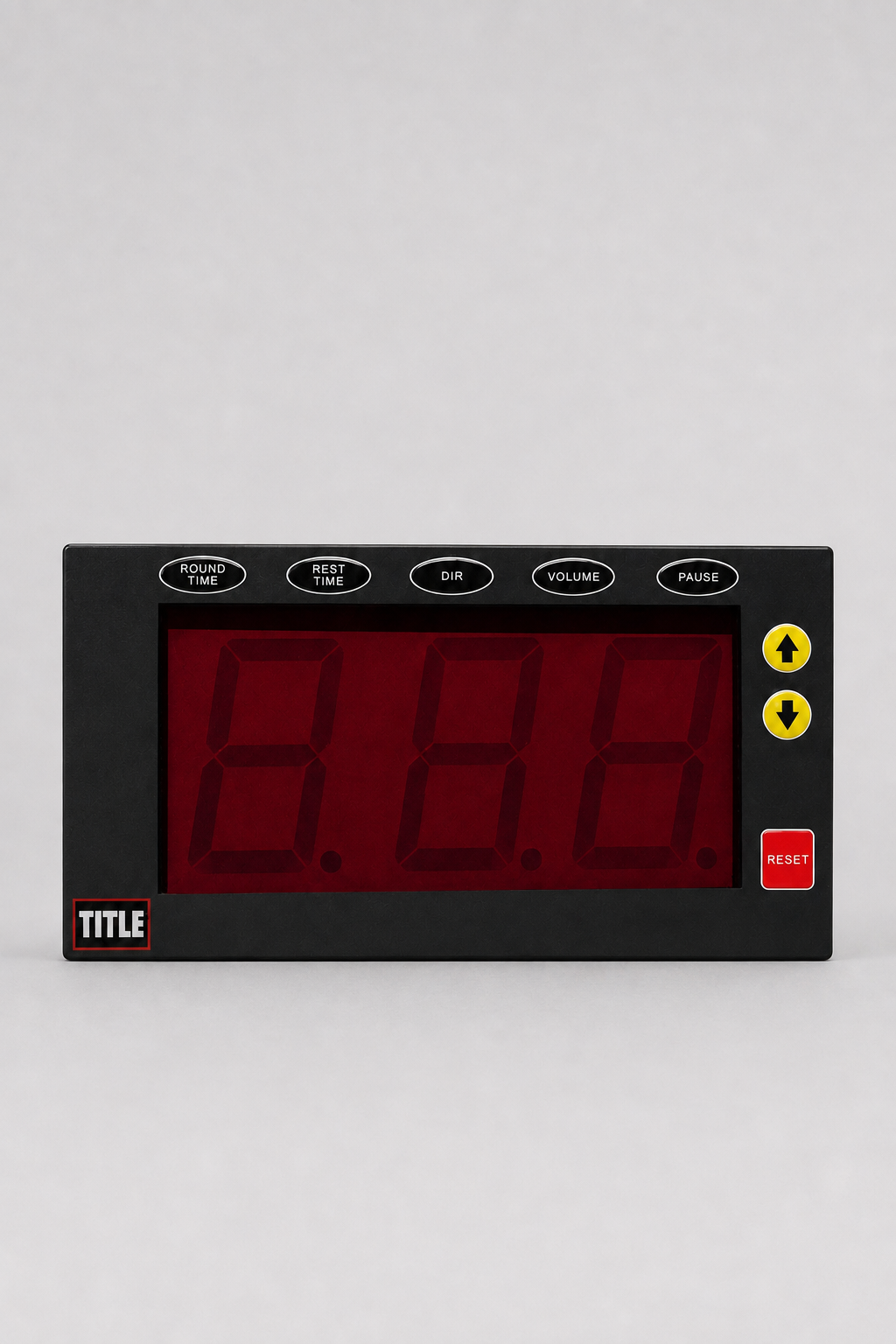 TITLE Super Digital Gym Timer: LED, Wall Mounted, Steel Case