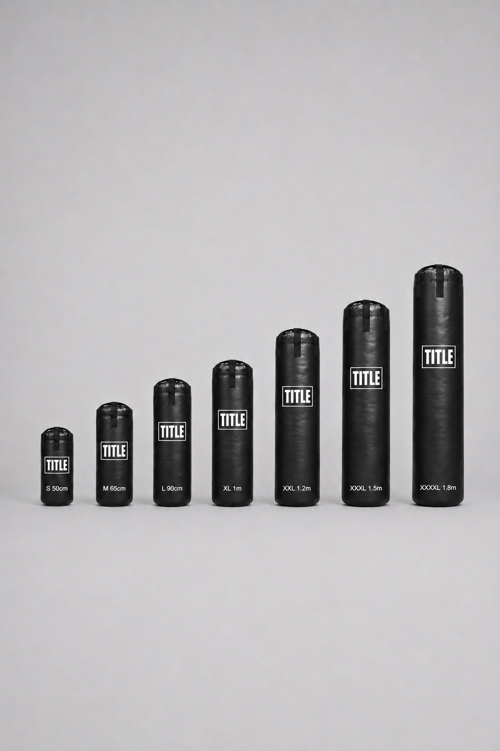 TITLE Punching Bag: Black with Small Logo