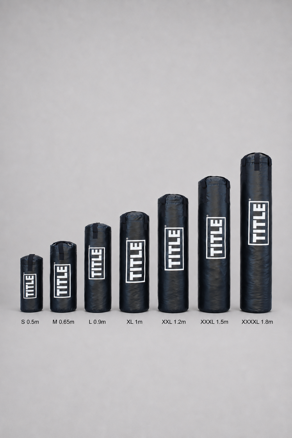 TITLE Punching Bag: Black with Large Logo