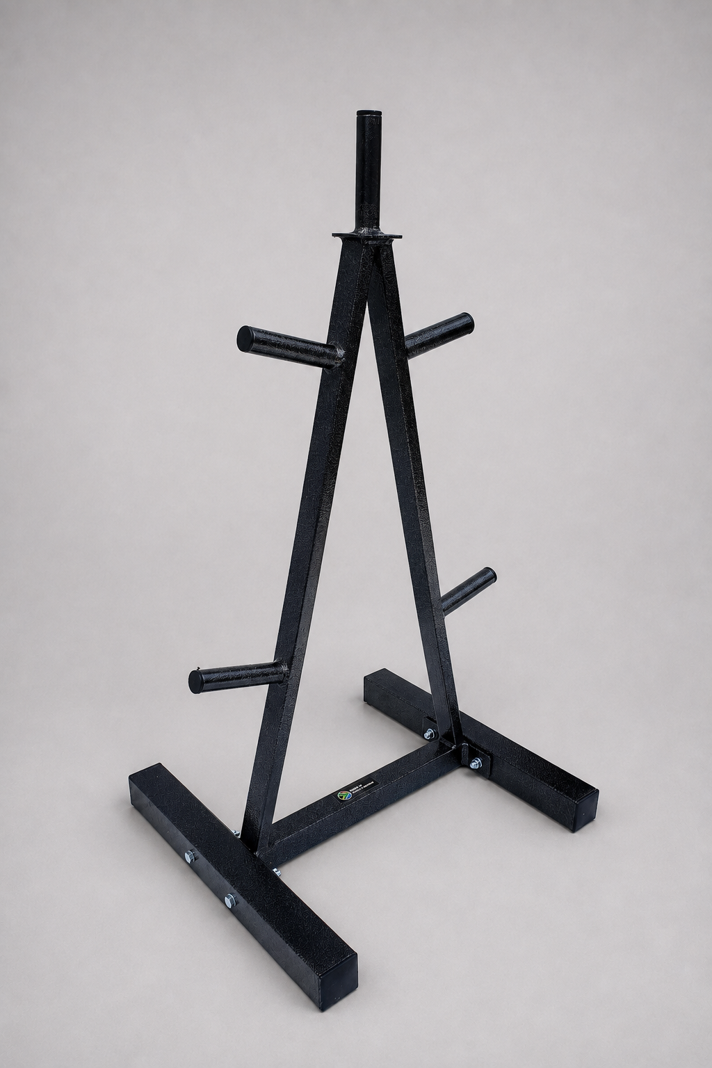 TITLE Weight Plate and Barbell Stand: Steel Storage Rack