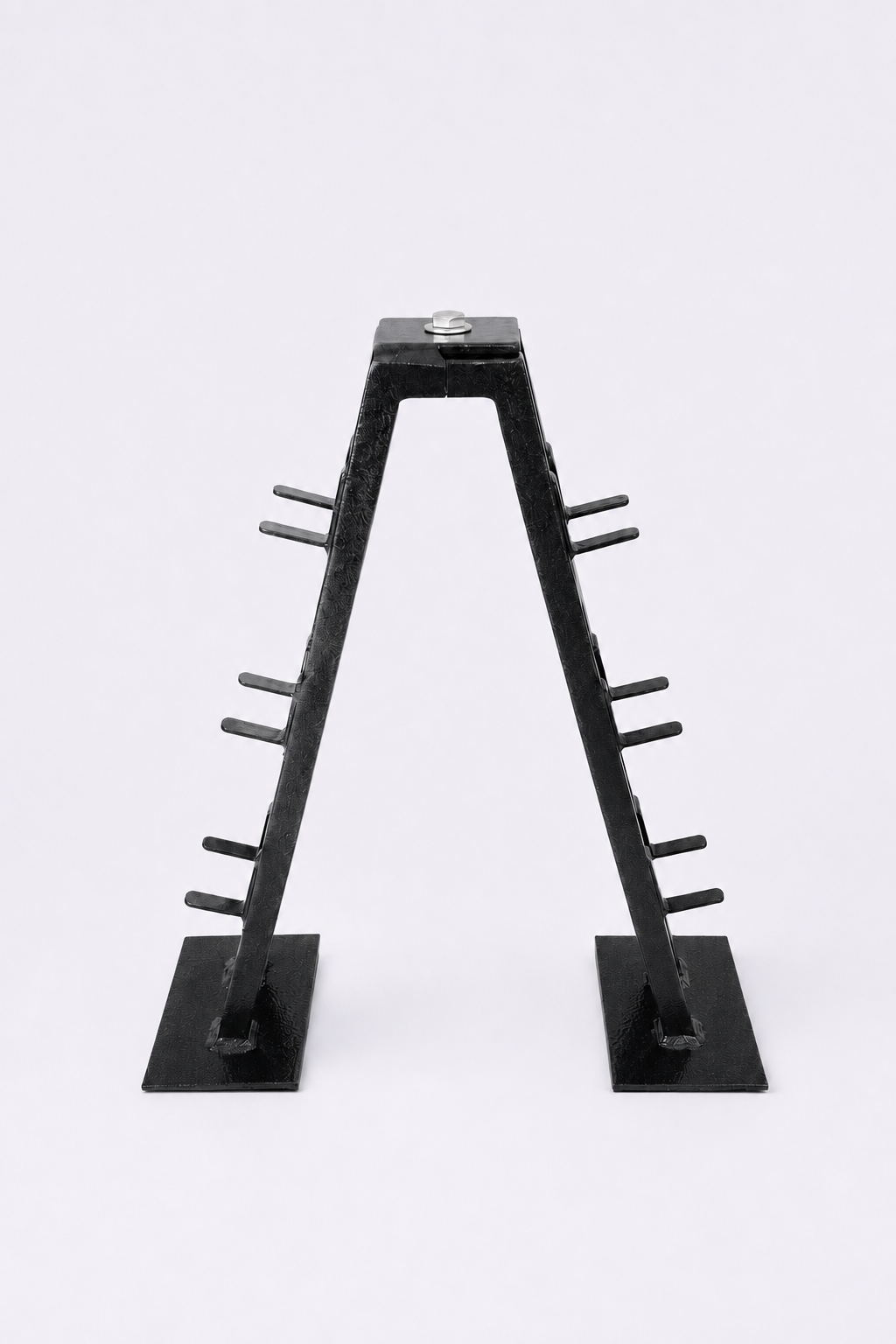 TITLE Dumbbell Rack: Steel Stand for Six Dumbbells