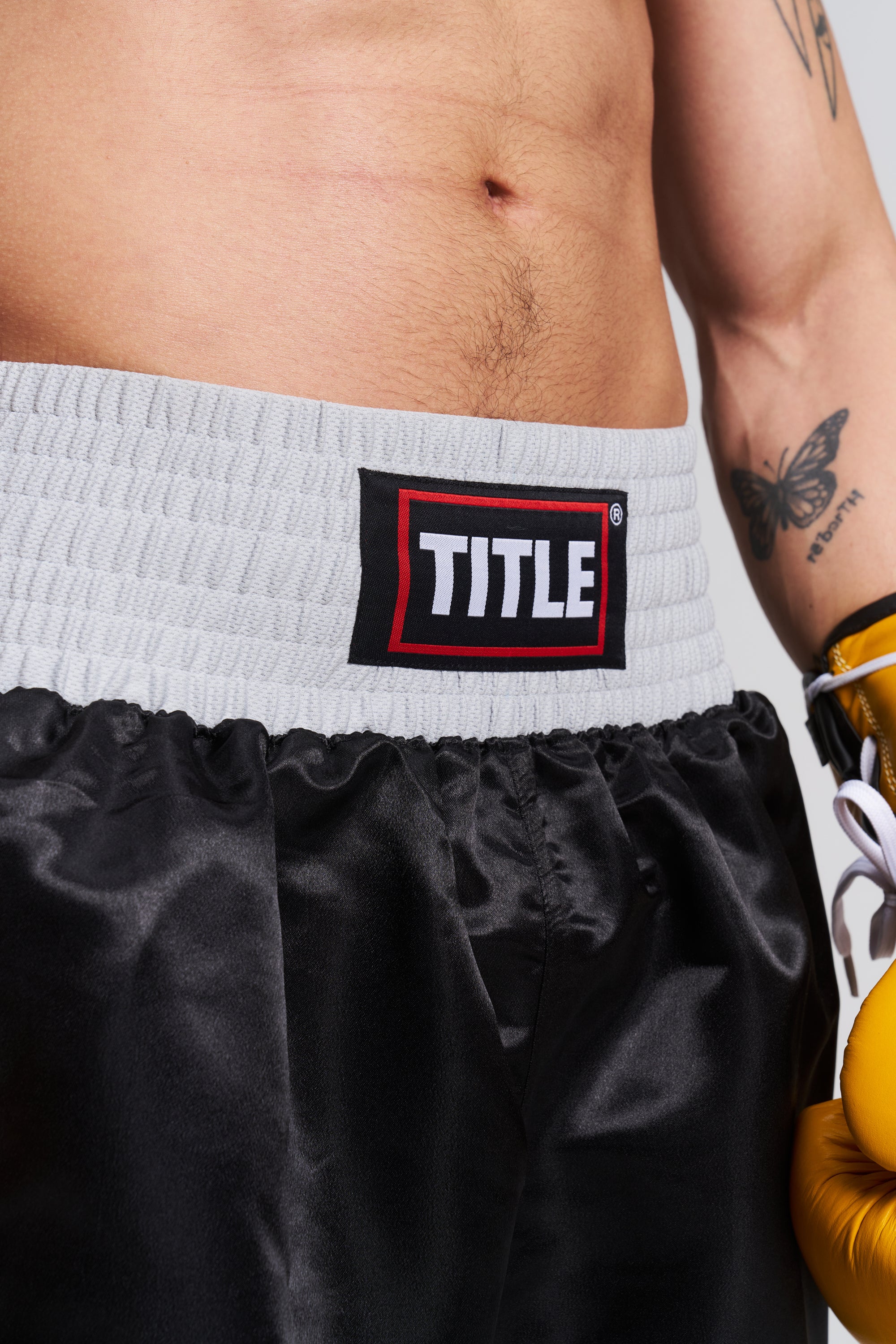 TITLE Competition Boxing Trunks: Satin, Three Colours