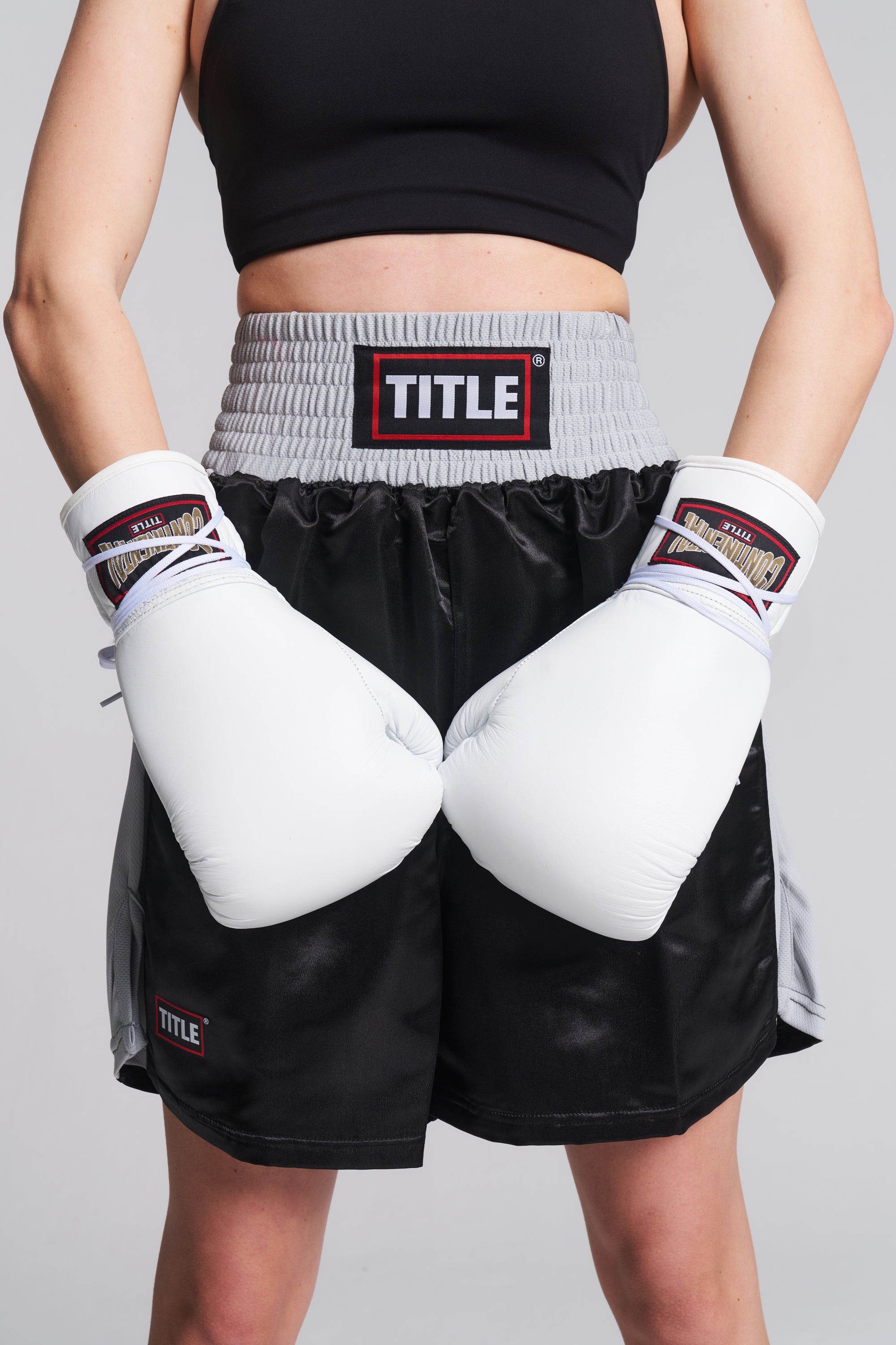 TITLE Competition Boxing Trunks: Satin, Three Colours