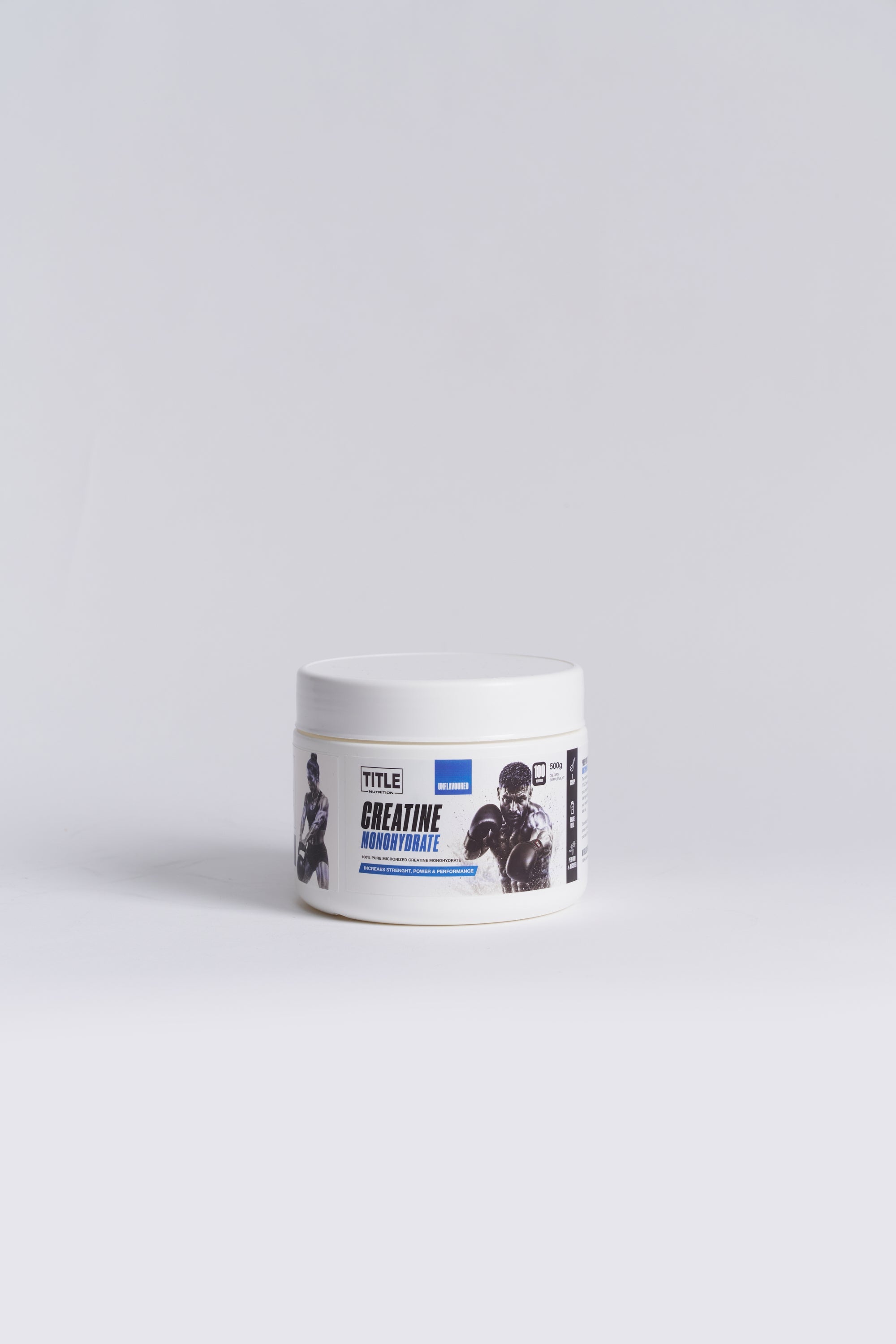 TITLE Boxing South Africa 500g tub of 100% pure micronised unflavoured creatine monohydrate supplement